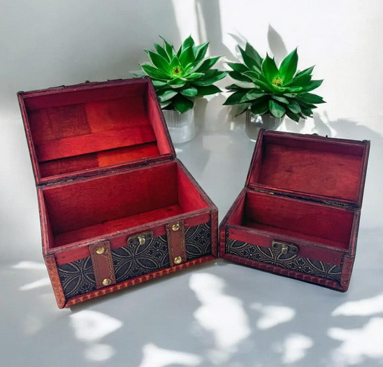 Сундучки для украшений дерево набор 2 шт Киев - изображение 3