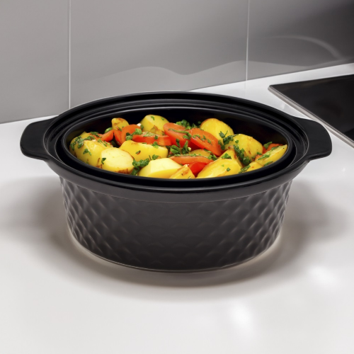 Марміт круглий 1,5л 24*21*8см кераміка скляна кришка + метал.підставка 6425 KAMILLE Житомир - фото 11