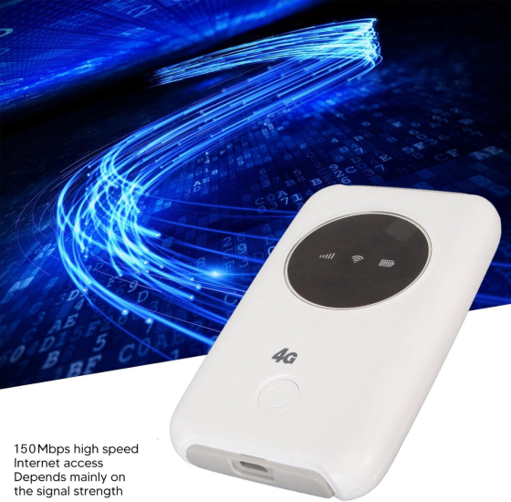Мобильный 4G/5G маршрутизатор Yoidesu: Точка доступа, Модем 300 Мбит/с, Слот SIM, Аккумулятор 3200 мАч, до 10 устройств (White) Киев