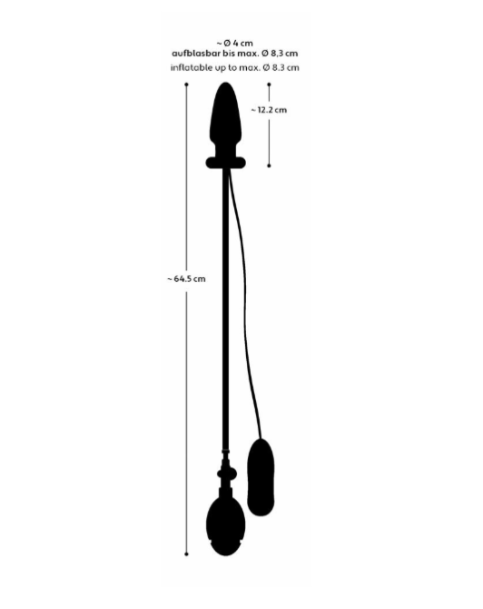 Анальна вібропробка Inflatable Vibrating Butt Plug Sex Aura Київ - фото 7