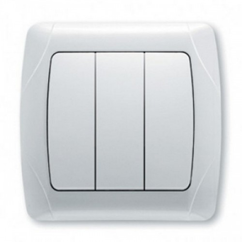 CARMEN Вимикач 3кл. білий Viko Харків