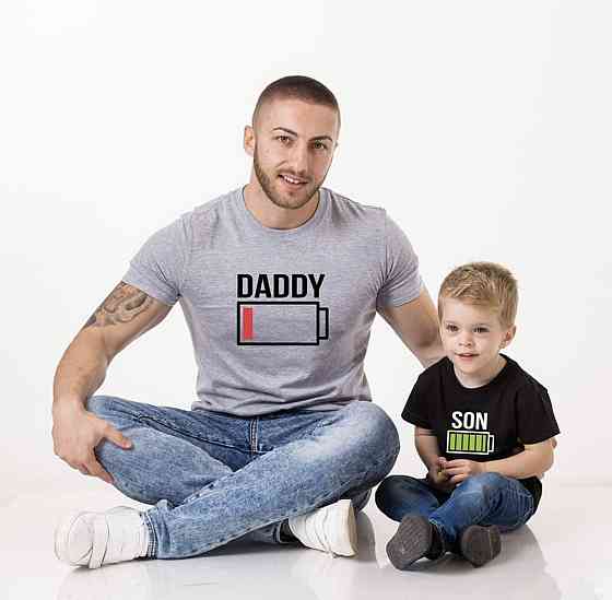 Футболки в стилі Family look для тата та дитини DADDY/SON Чернівці
