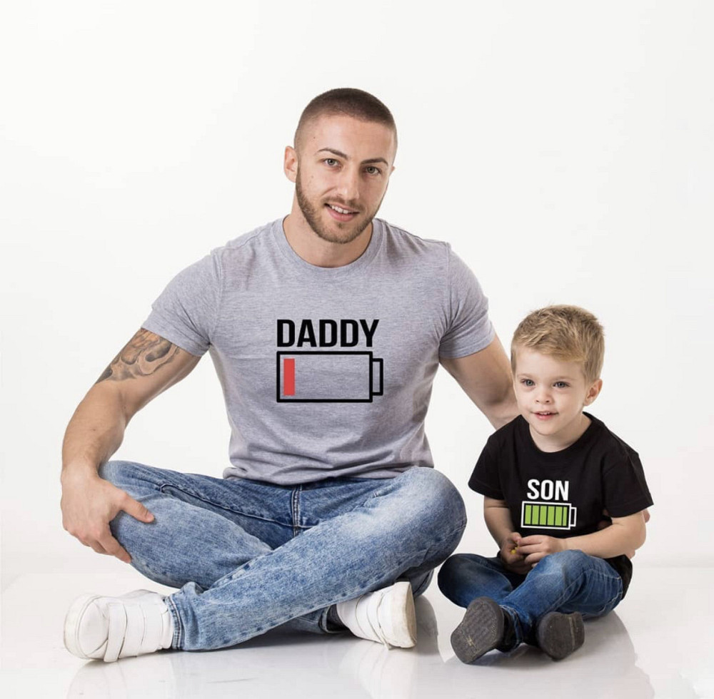 Футболки в стиле Family look для папы и ребенка DADDY \ SON Черновцы - изображение 1
