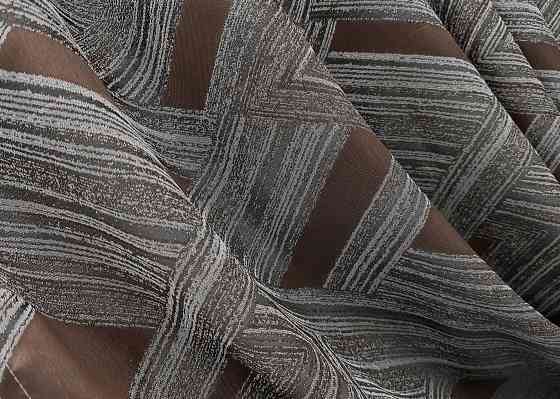 Комплект готовых штор VR-Textil Жаккард Mystery № 1623ш Серый с венге 150х290 см 2 шт (33-0524) Киев