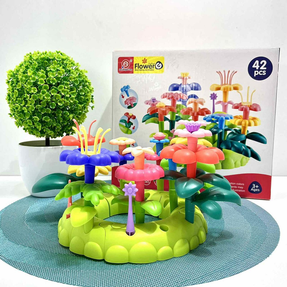 Конструктор Квітковий сад різнокольоровий 42 деталі (898-9106) Чернігів - фото 1