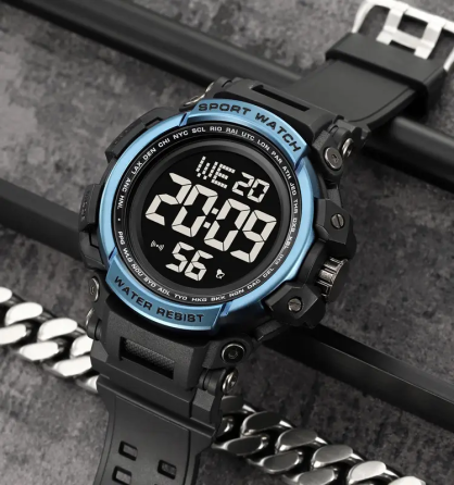 Часы мужские наручные спортивные Skmei 2422 (Черный с синим) Киев