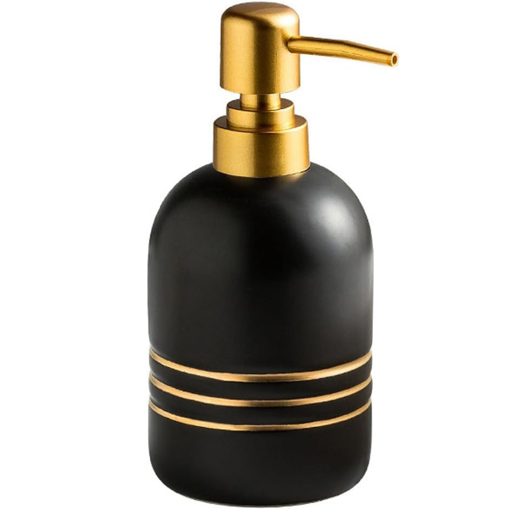 Диспенсер-дозатор для мыла керамический для ванной и кухни 380 мл, для жидкого мыла и моющего средства, белый Каменец-Подольский - изображение 3