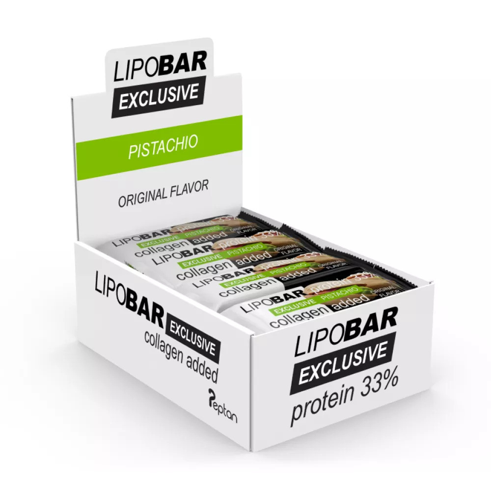 Протеїновий батончик Lipo Bar Exclusive 20 x 50 g (PISTACHIO) Луцьк - фото 1