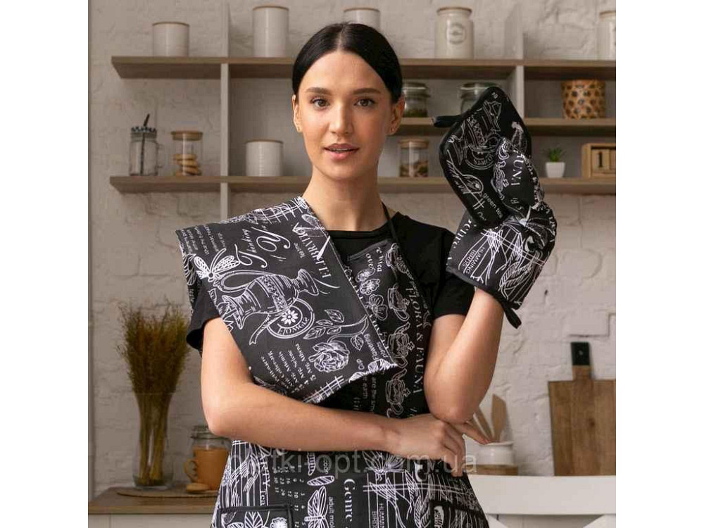 Кухонний набір Версаль чорний 4 предмета ТМ ПЛАТКИ-ОПТ Київ - фото 1
