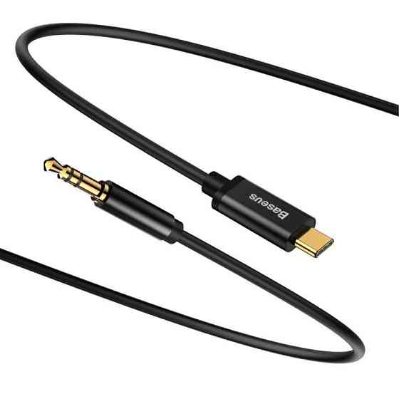 Кабель AUX перехід Baseus Yiven M01 Type-c to Jack 3.5m CAM01-01 (Чорний) Николаев