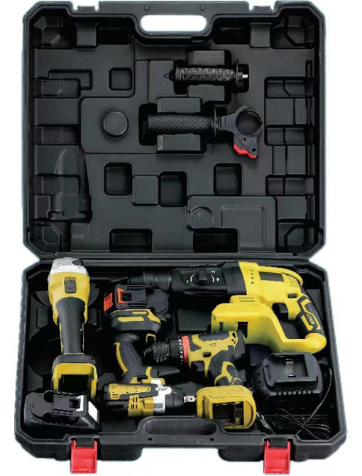 Акумуляторний набір інструментів BX-187Y 4в1 48V 5Ah (шуруповерт, гайковерт, перфоратор, УШМ) Одеса - фото 5