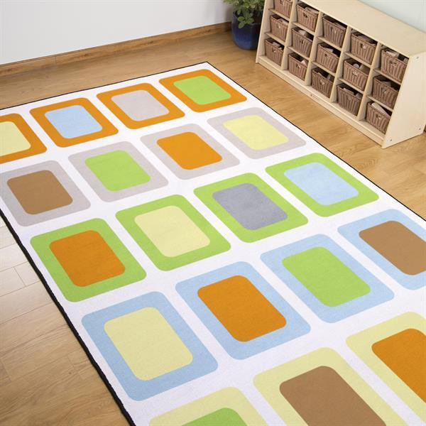Килим для дитячої University Кольорові квадрати 1,83 x 2,74 м (CDC4612) Харків - фото 8