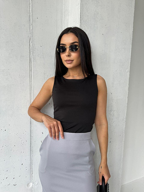 Базова жіноча коротка спідниця олівець Сірий, 42 Одеса - фото 6