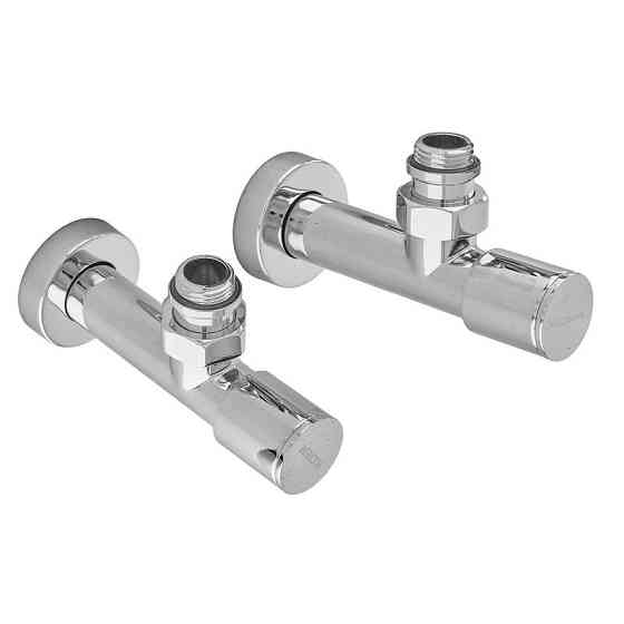 Комплект кранів для рушникосушки кутовий Koer KR.SET.533 - M1/2''xM1/2'' подовжений, хромований (KR5842)   ( 22297 ) Харьков