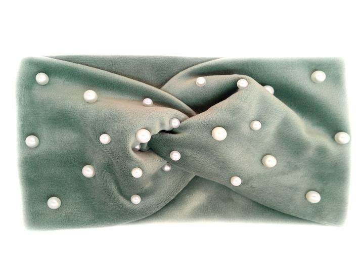 Пов'язка для волосся плюшева з намистинами Київ - фото 1