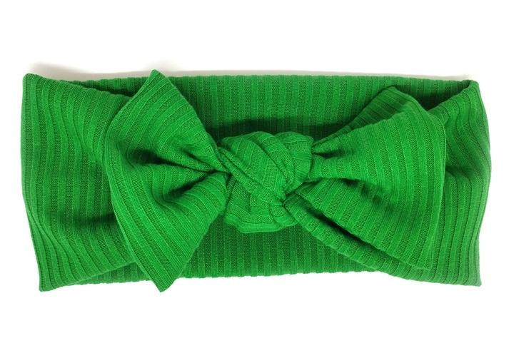 Трикотажна пов'язка на осінь весна зелена Київ - фото 1