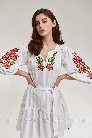 Біле вишите плаття Квітковий сад біла Кривий Ріг - фото 4