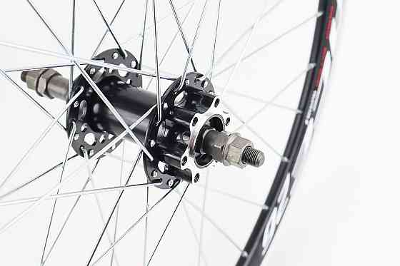 Колесо 26" заднє Disk-brake, обід алюмінієвий, втулка 14Gx36H, під вільнобіг, кріпл. гайка, "RECE26" Київ