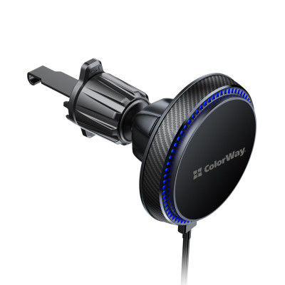 Універсальний автотримач ColorWay MagSafe 360° Air Vent 15W Black (CW-CHMW041Q-BK) Вінниця - фото 11