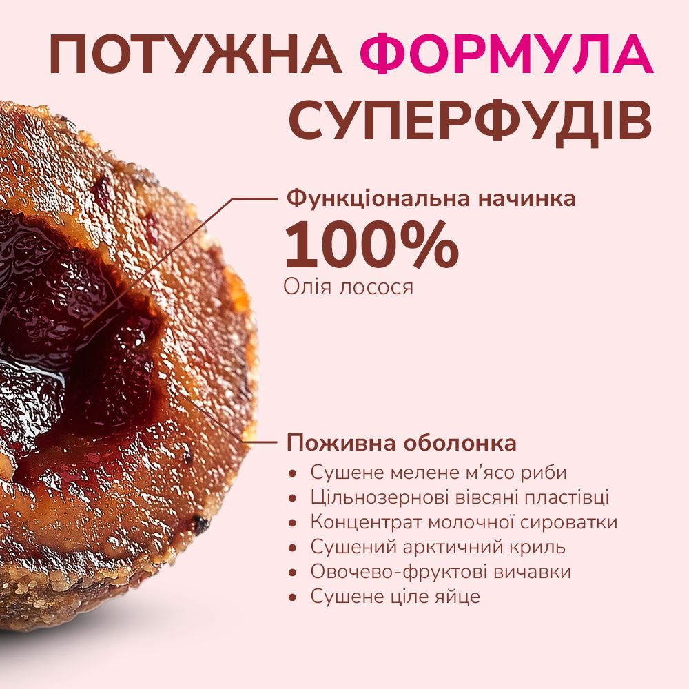 LK Baits Pet Nutrigo Salmon Oil S-M Функціональні ласощі для собак середніх порід з олією лосося (Ø 20 мм), 170 г Київ - фото 5