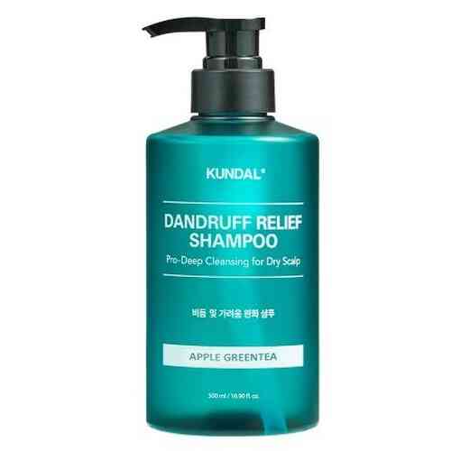 Шампунь для сухой кожи головы Dandruff Relief Shampoo Apple Green Tea Kundal 500 мл Винница