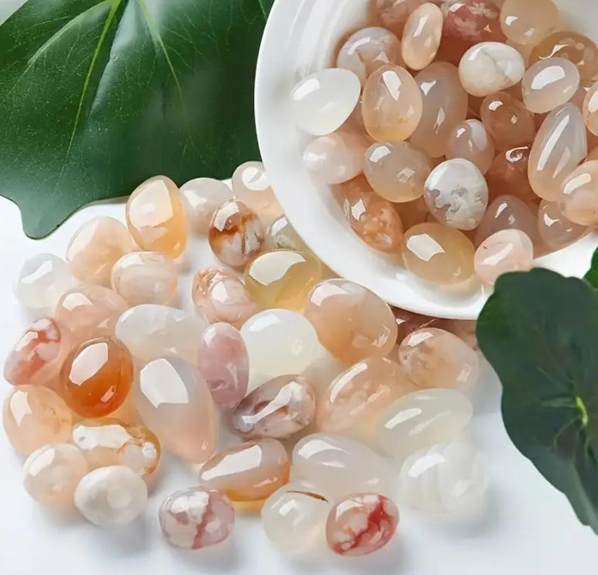 Агат "Сакура" натуральний, галтовка 1-2 см, упаковка 100 г Київ - фото 1