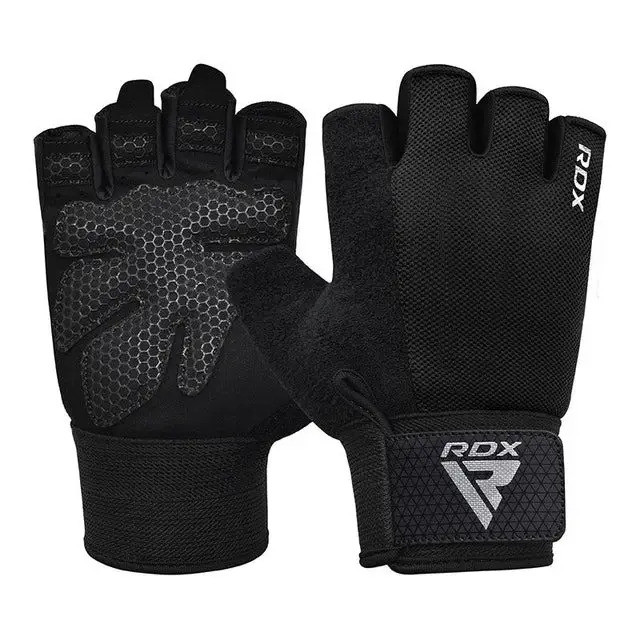 Рукавички для фітнесу RDX W1 Half Black Plus XL Луцьк - фото 1