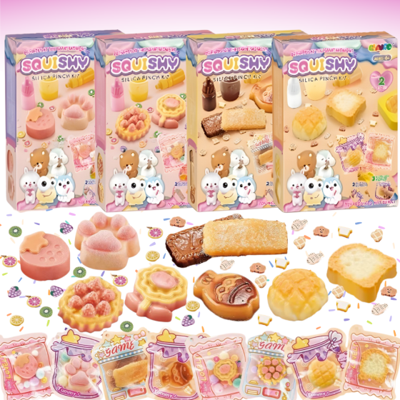 Набір сквішів 4в1 для виготовлення Таба лапок антиструсів, дитячий набір для творчості комплект "Створи сквіш сам" 4 шт. Кам'янець-Подільський