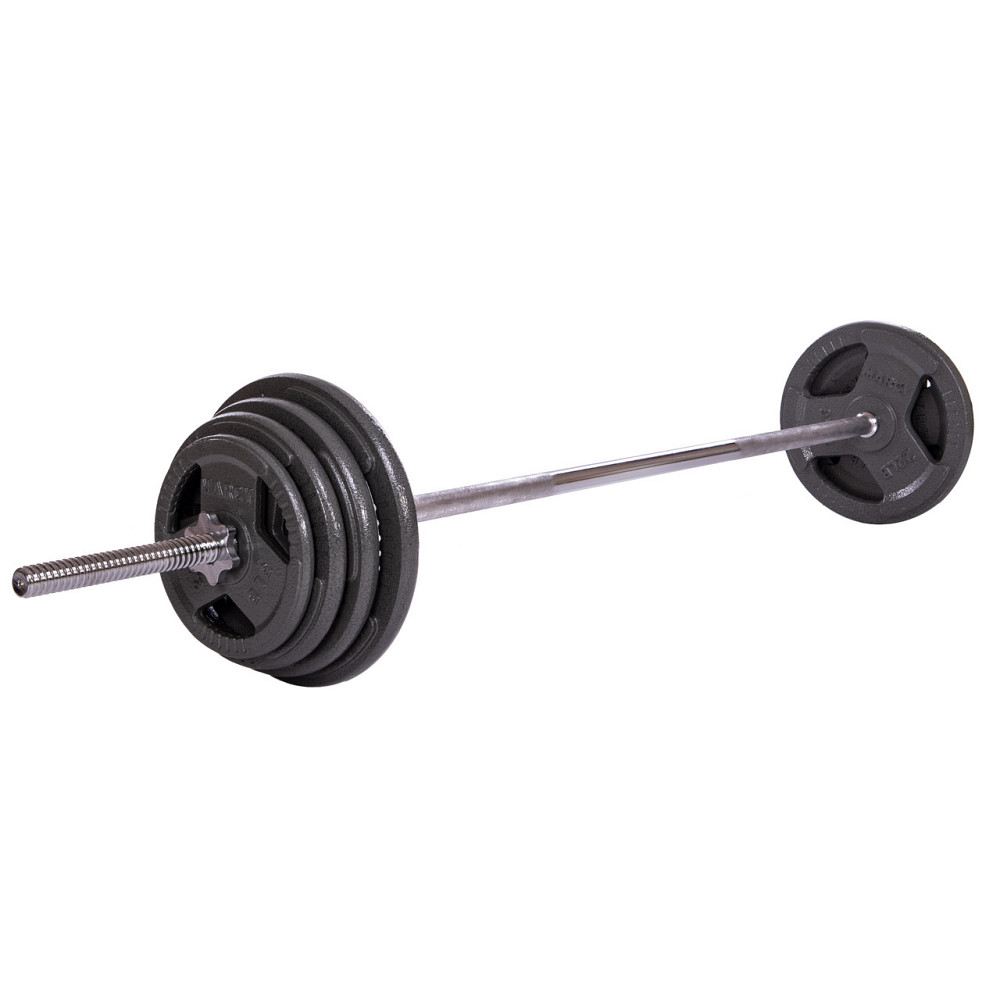 Штанга пряма зі сталевими блінами на 57 кг довжина-1,8 м Sport 2431-57 Київ - фото 1