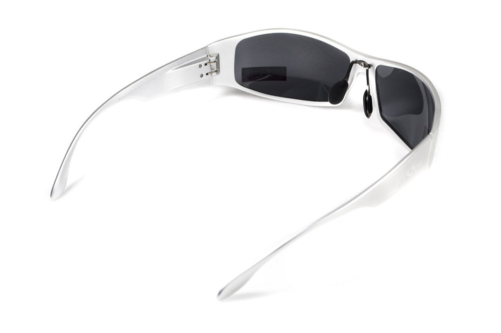 Окуляри захисні Global Vision BAD-ASS-1 Silver (gray) чорні в металевій оправі Запоріжжя - фото 10