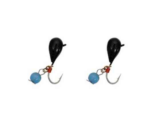 Мормишка вольфрам Капля с ушком и подвеской 3мм 0,5г black (2шт/уп) ТМ FISHING ROI Киев