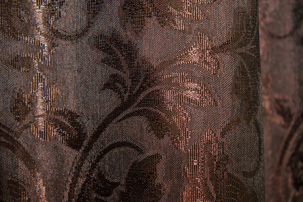 Комплект готових штор VR-Textil Жакард № 1088ш Коричневий 100х270 см 2 шт (31-439) Київ - фото 8