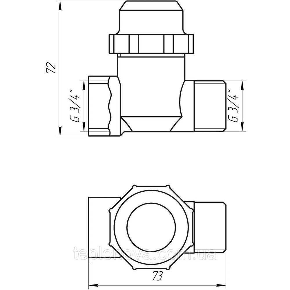 Фільтр грубого очищення SOLOMON 3/4" НВ нікель з відстійником (8015) TD1053 Чернівці - фото 5