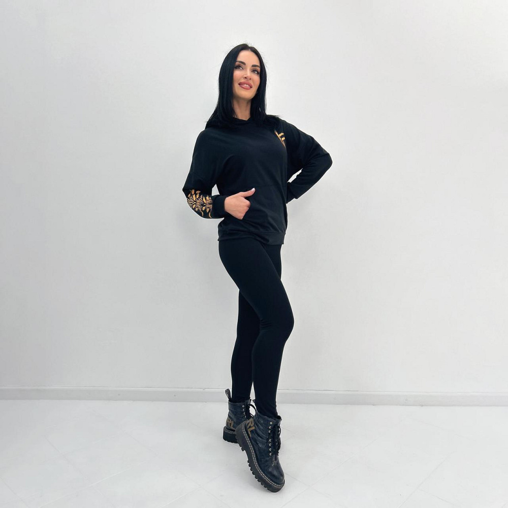 Демисезонный женский худи с принтом 