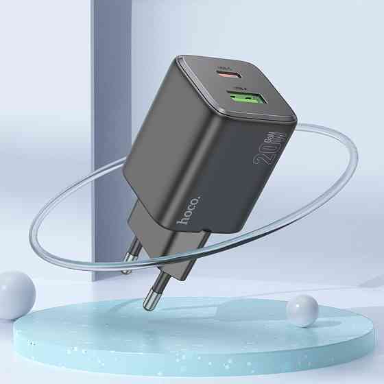 Мережевий зарядний пристрій HOCO N41 Almighty PD20W+QC3.0 charger Black Київ