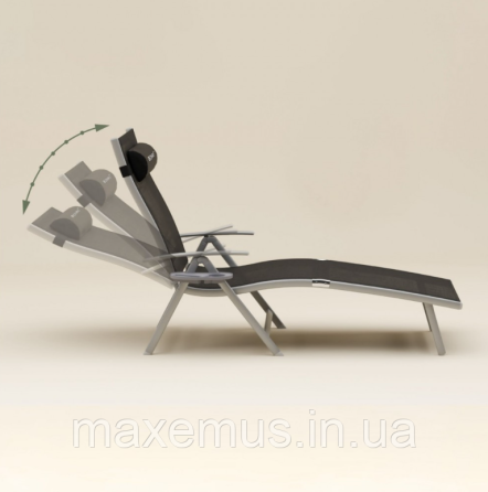 Раскладное садовое кресло лежак Bonro B G 0 0 8 шезлонг складной алюминиевая рама черный Мостиска