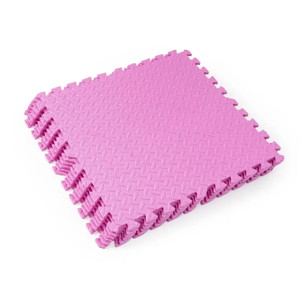 Мат-пазл товщиною 1 см розмір 60х60см 4 частини EVA рожевий Спортивні мати Київ - фото 2