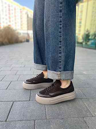 Кеди жіночі M.KRAFT коричневі шкіра+замша весна-осінь розмір 37-40 (21605) Київ