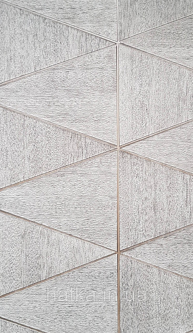 Шпалери вінілові на флізеліні Marburg Travertino 1.06х10 фігури трикутники смуги структурні сірі 3д Київ - фото 2
