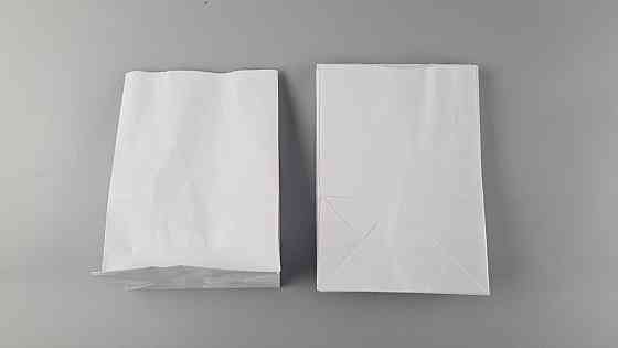 Пакет с дном бумажный крафт белый, 170х90х240, 70г/м2 (25 шт) Харьков