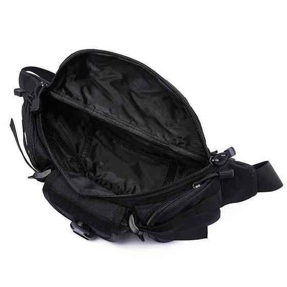 Нагрудная сумка мужская тактическая черная, Нагрудная сумка мужская тактическая тканевая EC-31 Львов