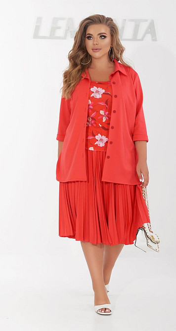 Костюм зі спідницею плісе великого розміру (42) Київ - фото 5