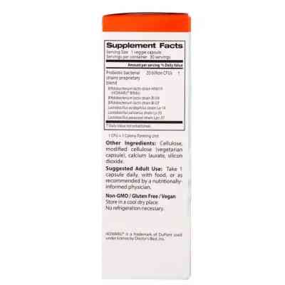 Пробіотики Doctor's Best Прибуток, Digestive Probiotic, 20 МЛРД КУО, 30 вегетаріанськ (DRB-00362) Вінниця