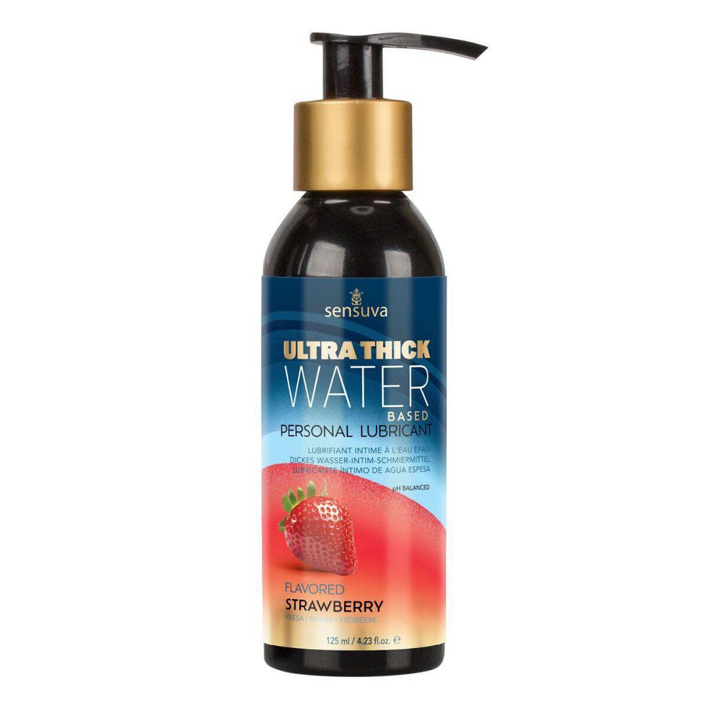 Густа змазка на водній основі Sensuva UltraThick Water-Based Strawberry (125 мл) без парабенів Sex Aura Київ - фото 1