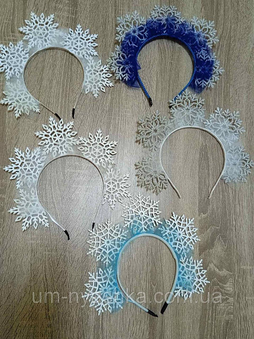 Обруч обідок Сніжинка корона Снігова королева Кривий Ріг - фото 10