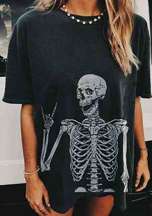 Футболка жіноча з принтом  42 Чорний 2664083215 Дніпро