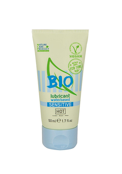 Органический лубрикант на водной основе Hot Bio Lube Sensitive, 50 мл Sex Aura Киев - изображение 1