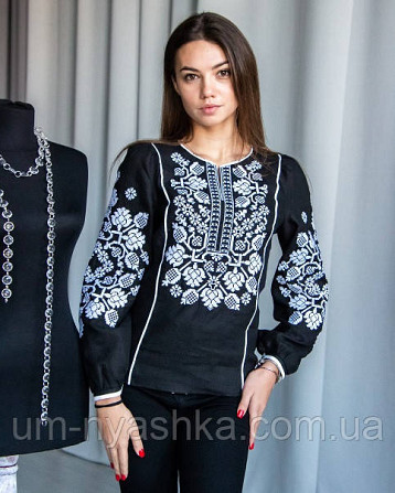 Жіноча вишиванка натуральна "Владана чорна" р.S-XL Кривий Ріг - фото 7