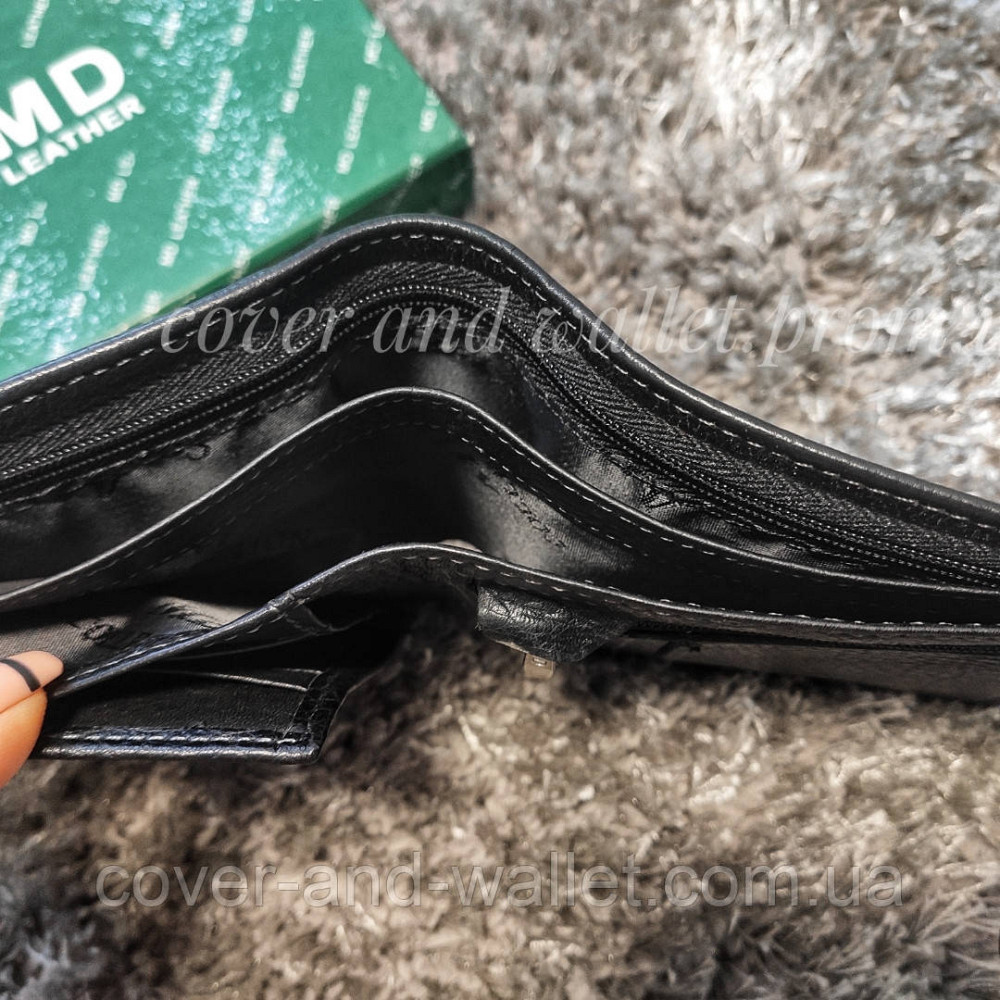 Стильное мужское кожаное портмоне на магнитной застежке MD 132 Киев - изображение 8