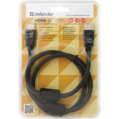 Кабель мультимедійний HDMI M to HDMI M 1.0m Defender (87340) Вінниця - фото 3